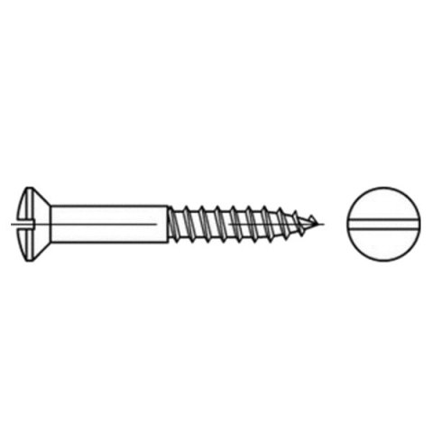 Wkręty soczewkowe mosiężne 2,5x12 mm DIN95 20 szt.