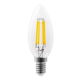 Żarówka LED E14 filament biała ciepła 4W=40W
